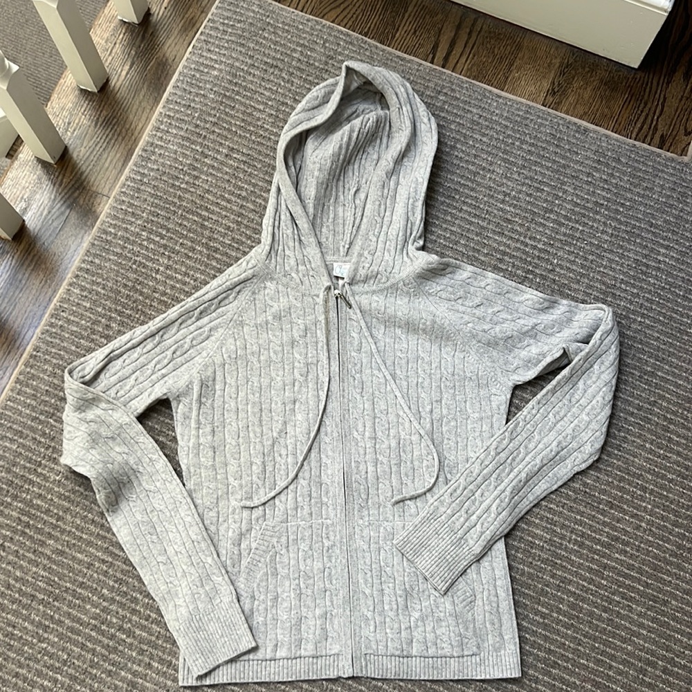 COPY - Aqua Cashmere Zip Up